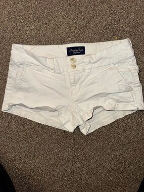 American Eagle Outfitters White Denim Short Shorts